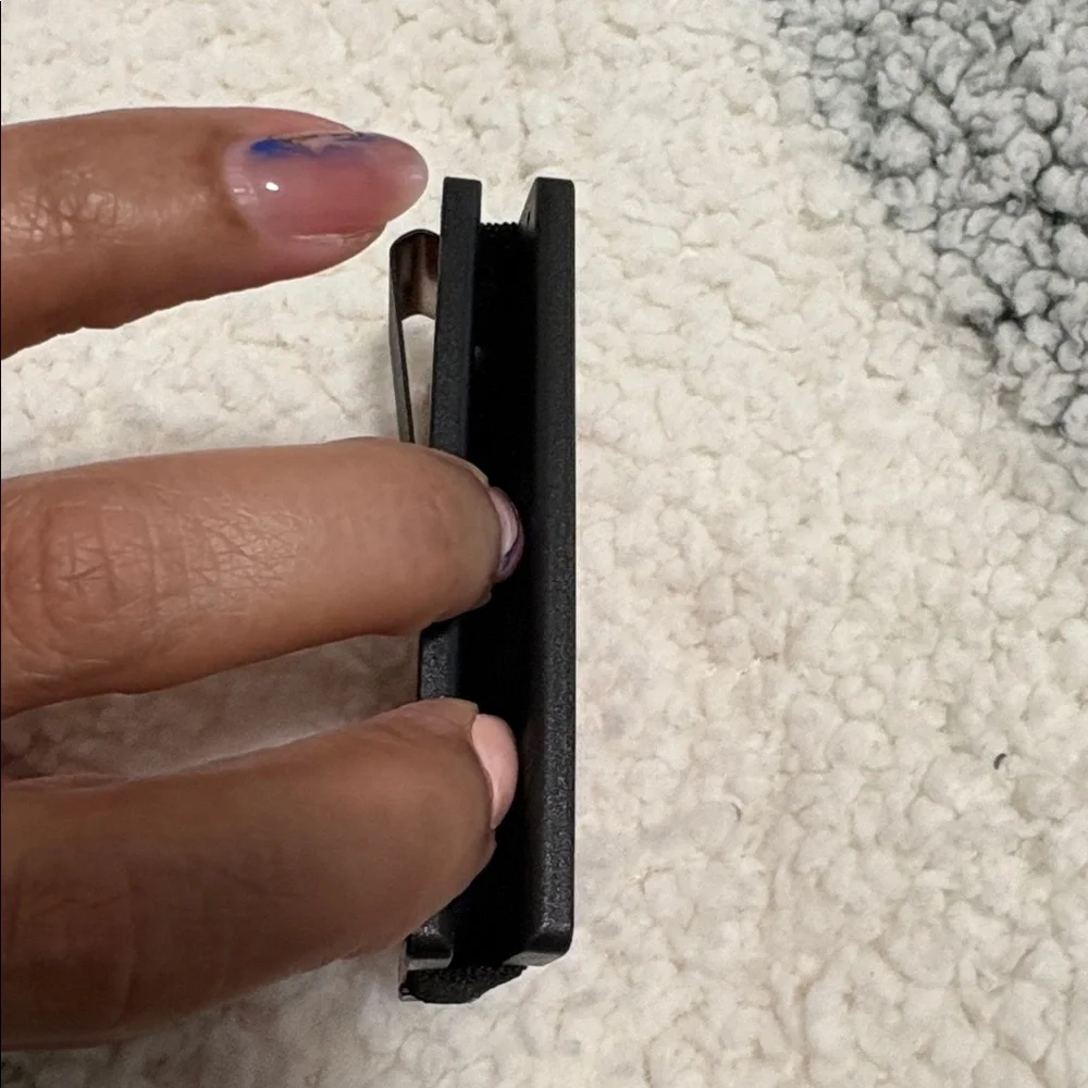 Sleek Red Card Holder with Money Clip